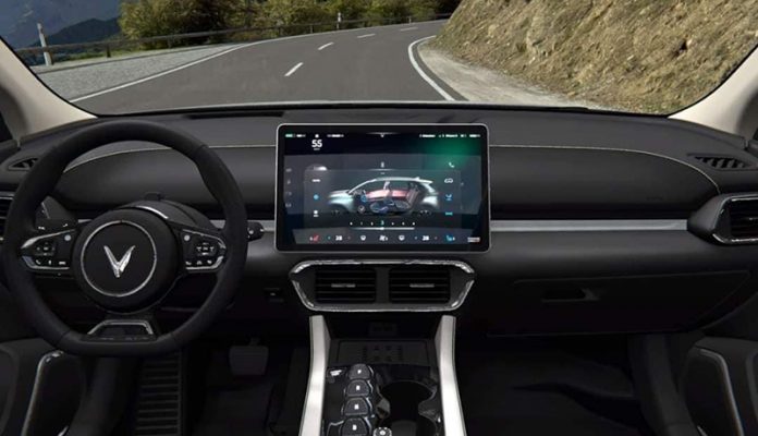 phần điều khiển trung tâm và taplo xe Vinfast VF8